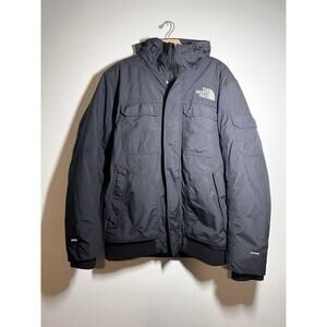 The North Face Men VGUC Black Gotham Goose Down Hooded Jacket Size L Winter Snow